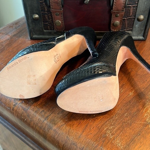 NWOT ALEXANDRE BIRMAN | Python and Suede Platform Stiletto Shoes | Size 6.5 - Picture 8 of 13